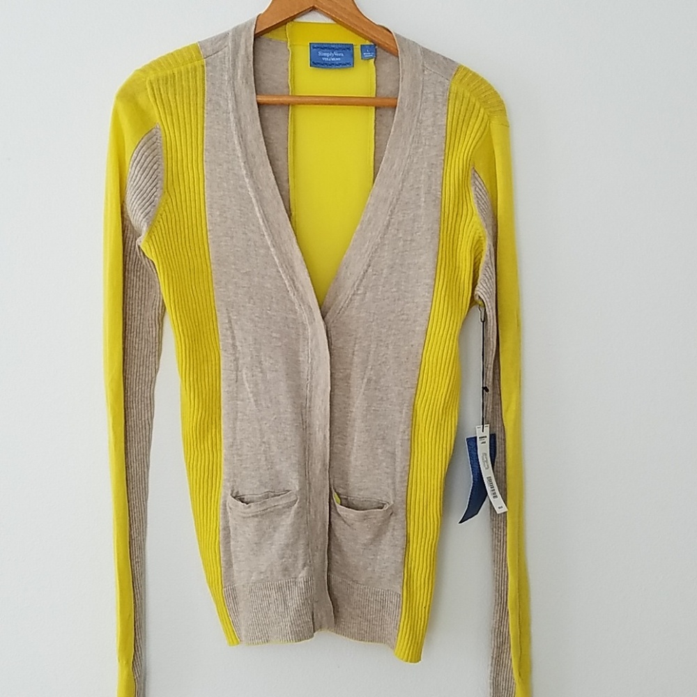 Sale! NWT Vera Wang Merigold Button Up Cardigan